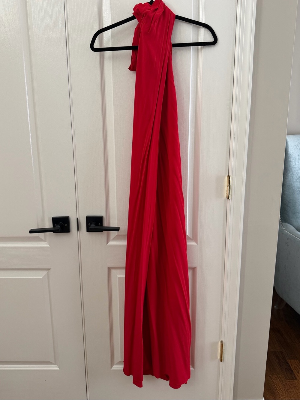 Zara Red Sleeveless Backless Draped Dress - Picture 3 of 4